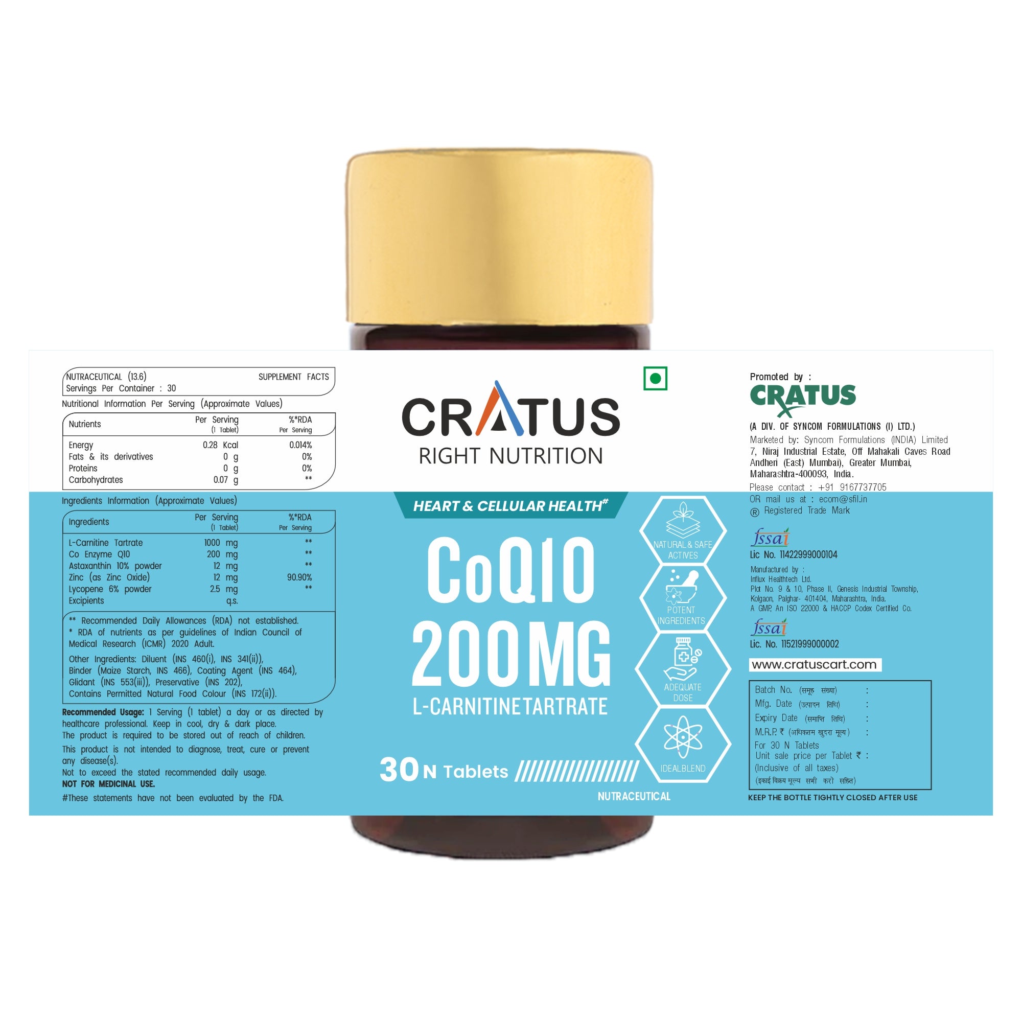 CoQ10 200mg - 30 Tablet