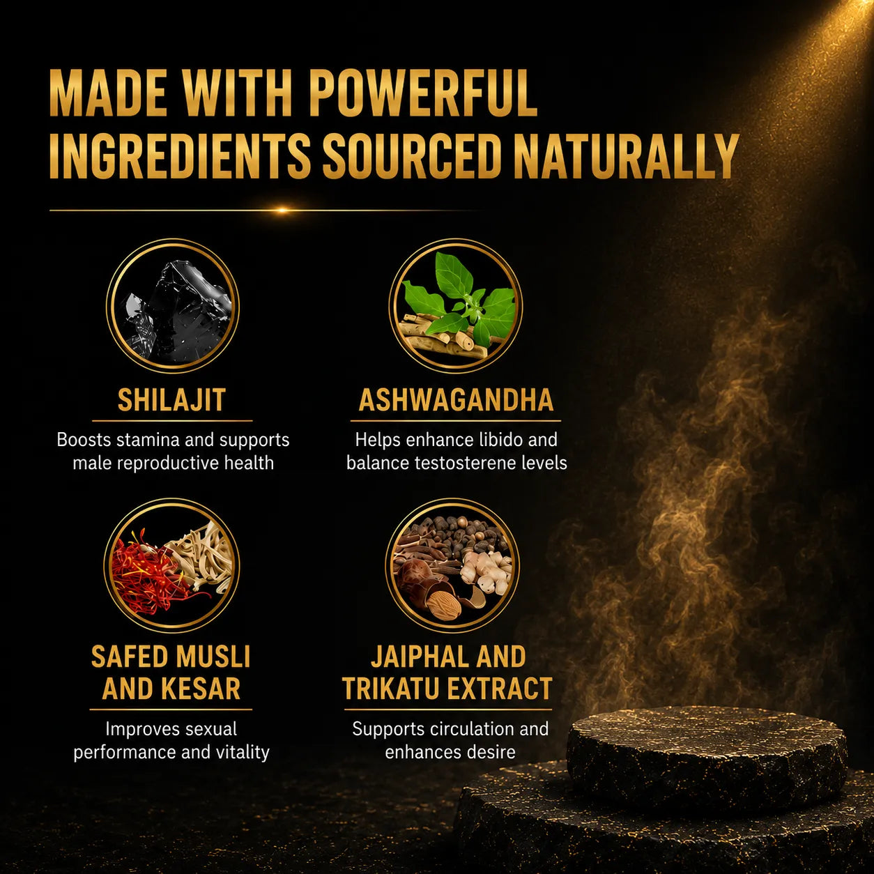 Shilajit Kesari | 70% Fulvic Acid | Supports Stamina & Performance