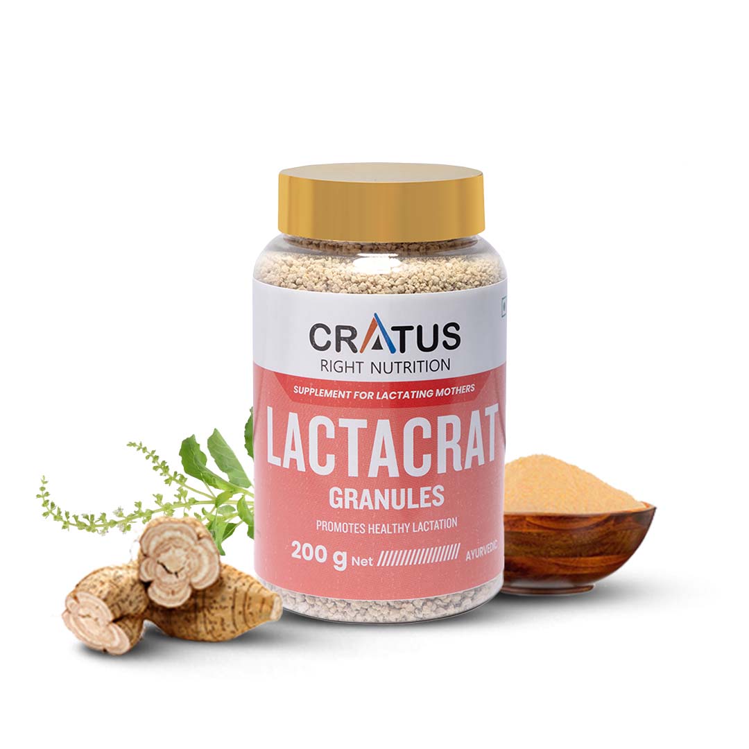 Lactacrat Granules 200g - Ayurvedic Lactation Support for New Moms, Boosts Milk Supply & Immunity Naturally.