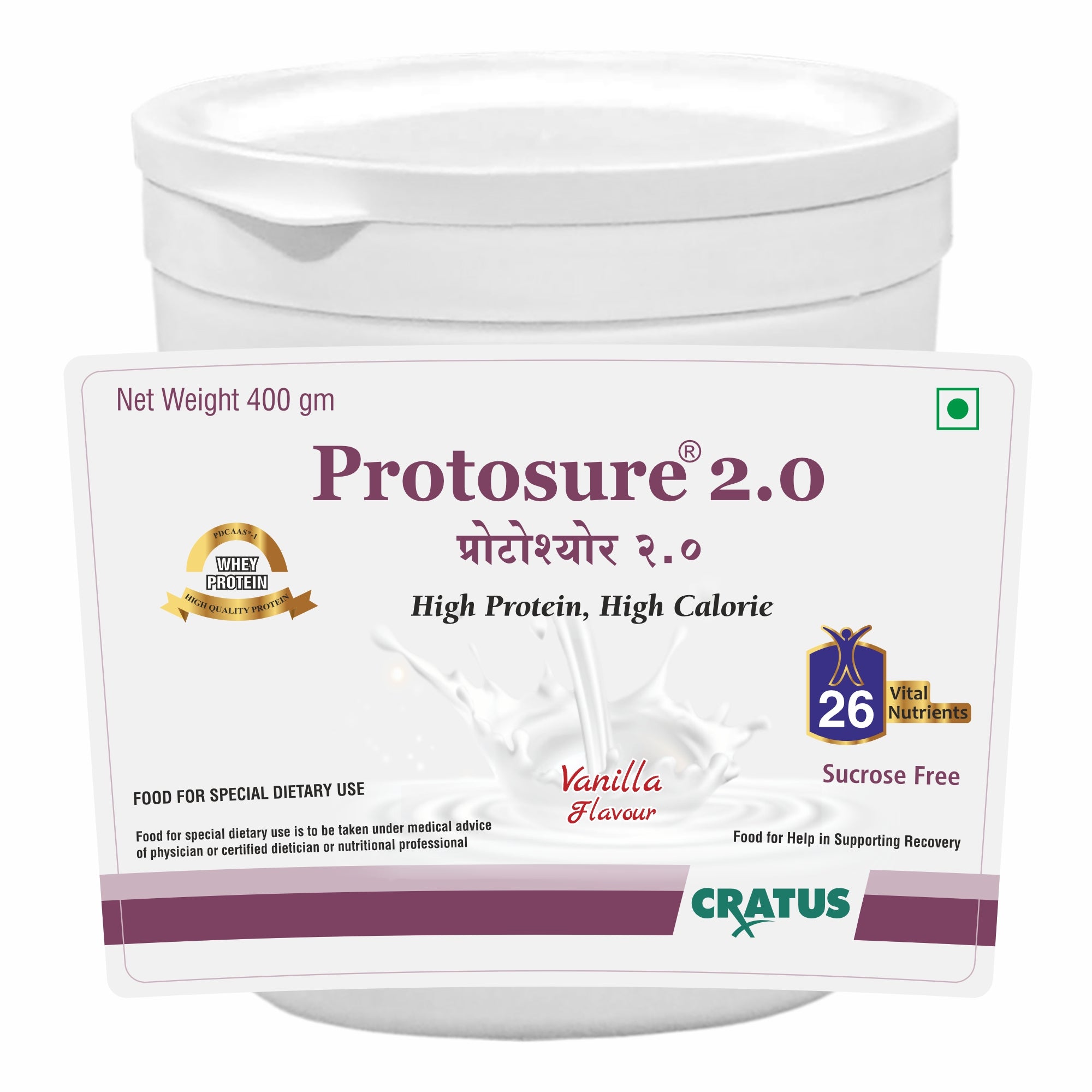 Protosure 2.0 - 400g - Premium 100% Whey Protein Powder for Ultimate Nutrition.